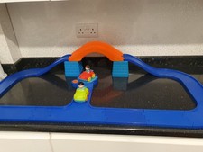 ELC Happyland Happystreet Blue Road Toy Track & Humpback Bridge Turntable Bundle
