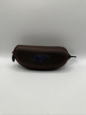 Maui Jim Hard Sunglasses Case Brown Zip Shell Protective Case ONLY