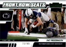 2021 Panini Contenders Draft Pick Front Row Seats Green 29 Pat Freiermuth /49 FB