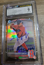 Jhostynxon Garcia Signed 2025 Bowman Baseball Card #BCP43 CGC JSA Red Sox