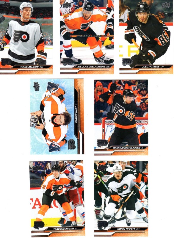 2003-04 Upper Deck PHILADELPHIA FLYERS Team Set (7 Cards)