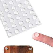 Clear Adhesive Cabinet Bumpers - 100 Durable Silicone Pads for Easy Application