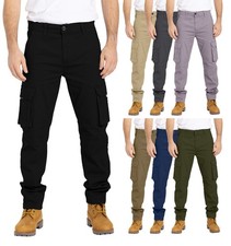 Mens Black Cargo Combat Work Trousers Work Pants Size 32 to 44 By Ranger