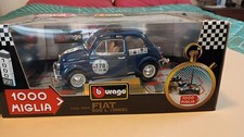 New Bburago 1/18 1963 FIAT 500 L 1968 #178 Made Italy 1000 MIGLIA, Mint