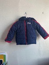 Fila Puffy Winter Jacket/coat Red/White/blue Kids Hooded Full Zip Size 4T