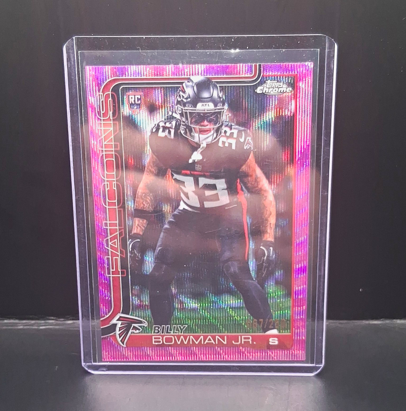 2025 Topps Chrome Rookies Billy Bowman Jr. #344 Falcons Pink Refractor RC /250