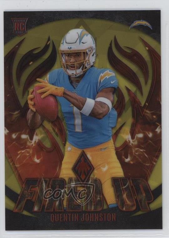 2023 Panini Phoenix Fired Up Yellow 29/50 Quentin Johnston #FU-14 0wx2