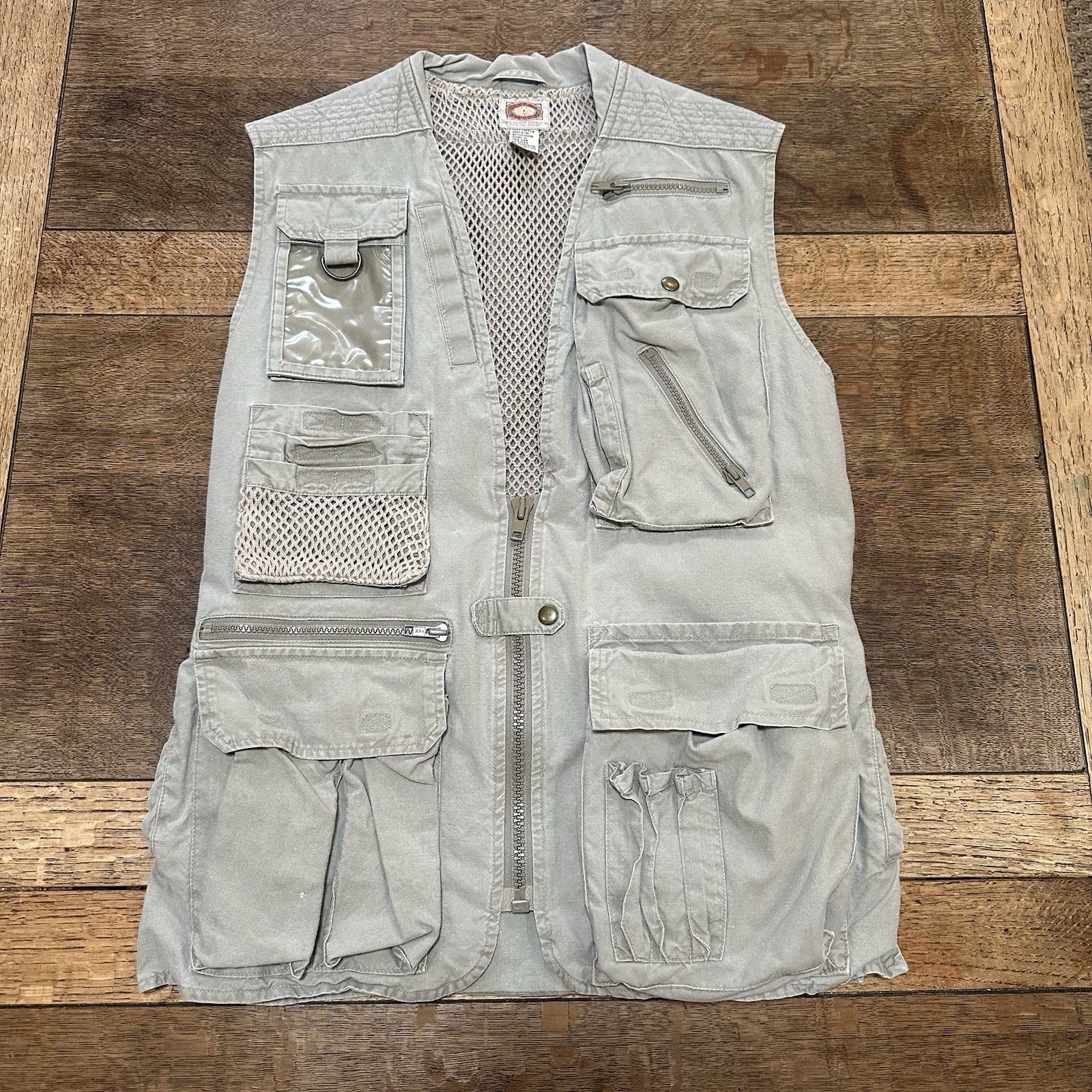 Vintage Banana Republic Photographer Vest Mens Medium Utility Safari 80s Pockets