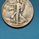 (1) Beautiful Toned Antique 1921-P Walking Liberty Half Dollar F/VF KEY DATE — photo 3