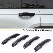 4x Gloss Black Door Handle Accessories Cover Trims For Jeep Grand Cherokee 2022