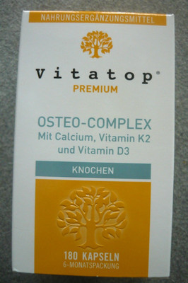 Vitatop -Osteo Complex-  Vit. K2 + D3, Calcium - 180 Kapseln - 06/2024