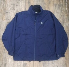 Carhartt Jacket Mens Med Navy J104 NVY Waterproof Lined Workwear Hooded