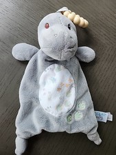 Douglas Baby Green Dinosaur Security Blanket Lovey Toy Cuddle Teether Ring