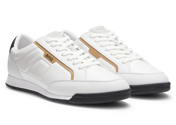 HUGO BOSS NITAN LOWP TXTHEM MENS SNEAKERS WHITE 50552879122 | eBay