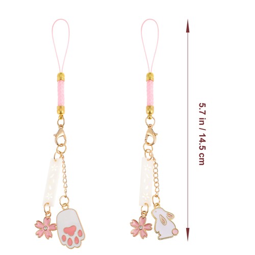 2 Pcs Mobilfunkkettenschlüsselkettenanhänger Schlüsselanhänger Handyanhänger - 第 4/12 張圖片