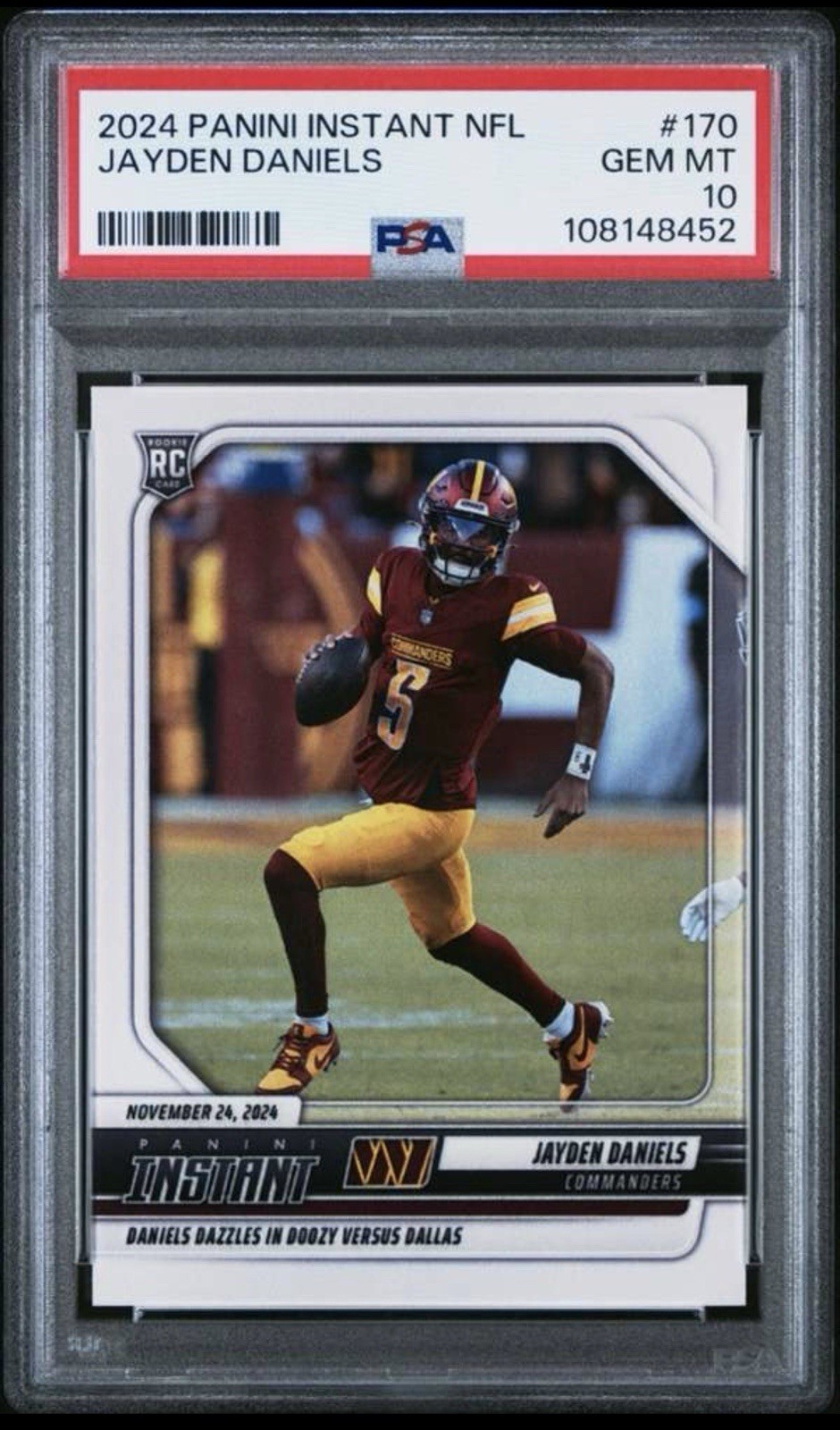 Jayden Daniels Panini Instant NFL #170 Base