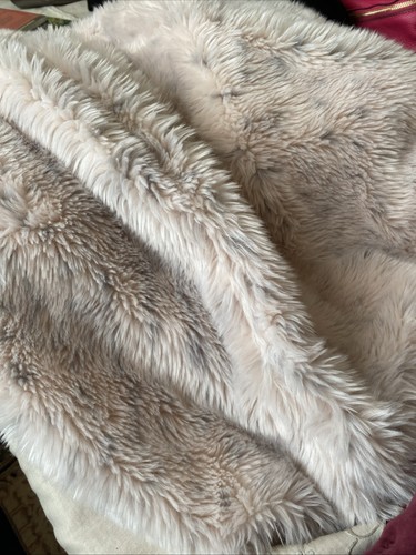 Pottery Barn Teen Blush Leopard Faux Fur Bean Bag Slipcover Only Soft