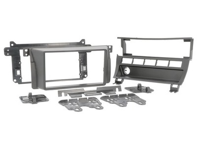 für BMW 3er E46  Auto Radio Blende Montage Einbau Rahmen 2-DIN schwarz matt