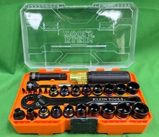 New Klein Tools 28Pc Knect Pass-Through Impact Socket Set 65400Knect NEW (E12)