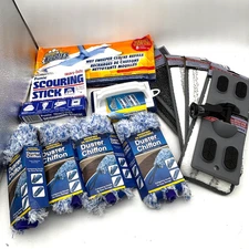 Lot Cleaning Supplies Dusters Mop Pads Scouring Stick Wet Cloth Refills Mixed