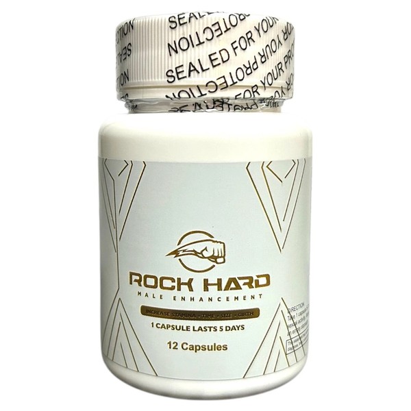 Rock Hard Acción Rápida Mejora del Rendimiento Masculino 12 Cápsulas