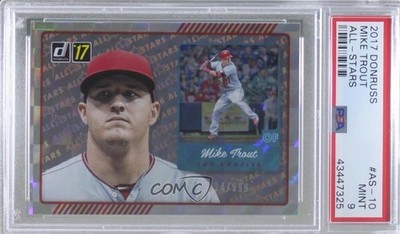 2017 Panini Donruss All-Stars /999 Mike Trout #AS-10 2f4