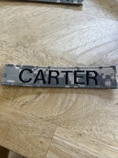 MILITARY PATCH Digital Camo HOOK AND LOOP ACU TAPE WITH NAME CARTER