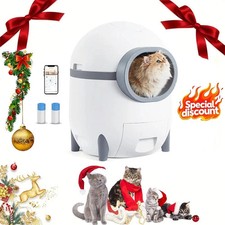 Brand new automatic self-cleaning litter box, with cat litter mat and trash bags