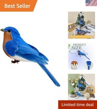 Eco-Friendly Bluebird Figurine - Lifelike Artificial Bird for Decor & Crafts