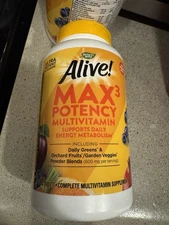 Nature's Way Alive! Max3 Potency Multivitamin, Antioxidants & B-Vitamins, 180ct