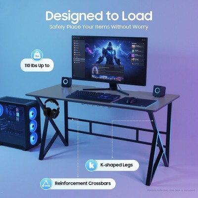 Computer Desk Home Office Writing Table Ergonomic Student Reading Game Furniture