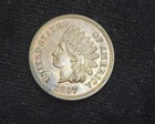 HS&C: 1867 Indian Head Penny/Cent Traces of red. BU - US Coin