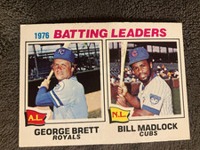 1977 OPC (O-PEE-CHEE) MLB BASEBALL: #1 BATTING LDRS: GEORGE BRETT & BILL MADLOCK