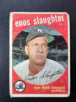 1959 Topps Enos Slaughter #155 poor torn - 50% off 5 or more under $5
