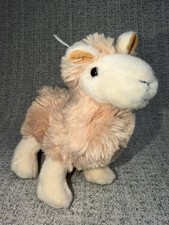 Llama Alpaca Plush Stuffed Animal Beige Cream Soft Toy 7 Small Farm Animal