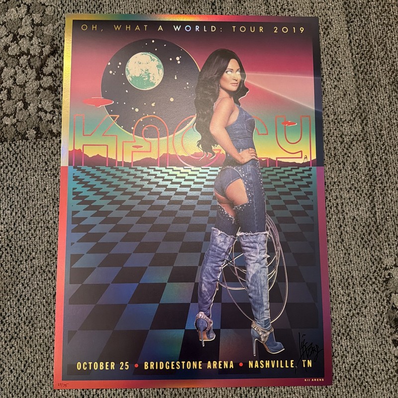RARE Kacey Musgraves Oh, What A World: Tour 2019 Poster By Kii Arens “18 x 24” 