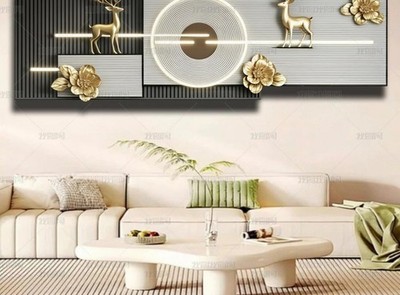 3D Modern Luxury Elk Self-adhesive Removeable Wallpaper Wall Mural 20