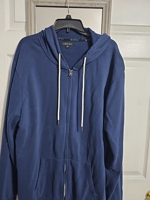 Men's ZELOS Full Zip Drawstring Hoodie/Navy Blue/XLT 