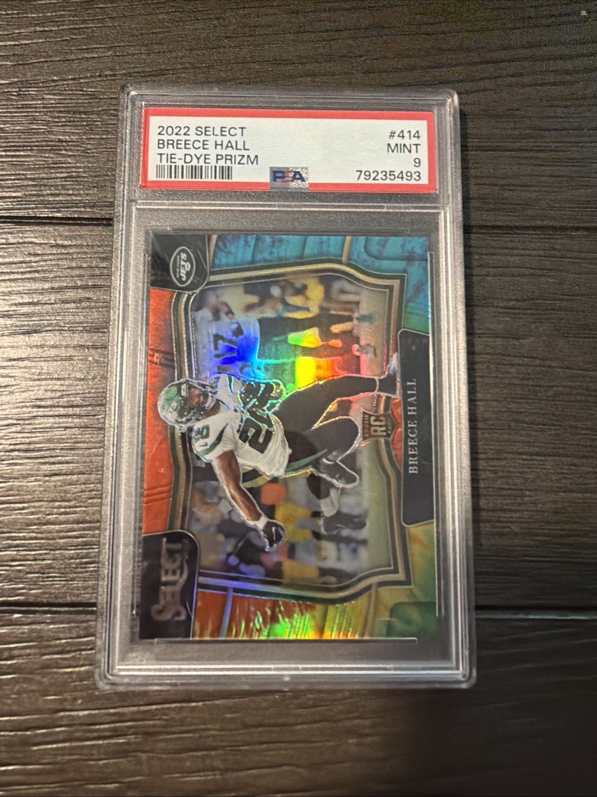 2022 Panini Select #414 BREECE HALL Field Level Tie-Dye #24/25 RC Rookie Mint 9