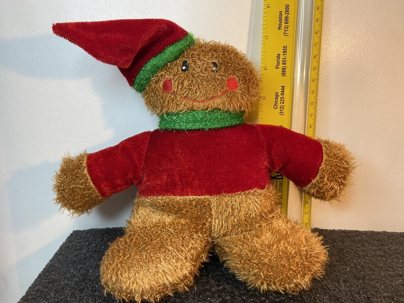 Christmas GINGERBREAD MAN Plush Sugar Loaf Toys 10"