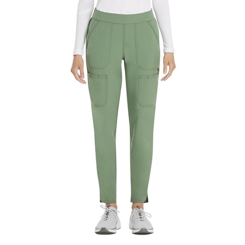 Scrubstar Womens Stretch Pull-On Straight Leg Cargo Scrub Pants Elm Green Medium