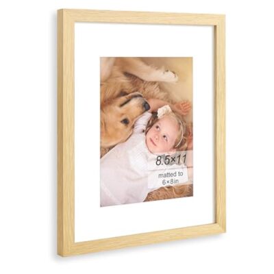 Picture Frame Solid Wood with Oak Grain HD Plexiglass 16x20 8.5x11 11x14 12x16