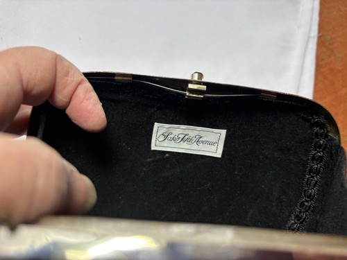 Borsa da sera vintage SAKS FIVE AVENUE tono argento conchiglia pochette, tracolla Italia - Foto 5 di 13