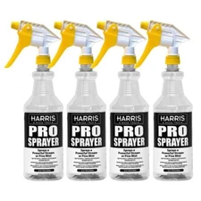 Harris Spray Bottles 32oz Professional Heavy Duty Cleaner Mister 4 Pack Adjustab