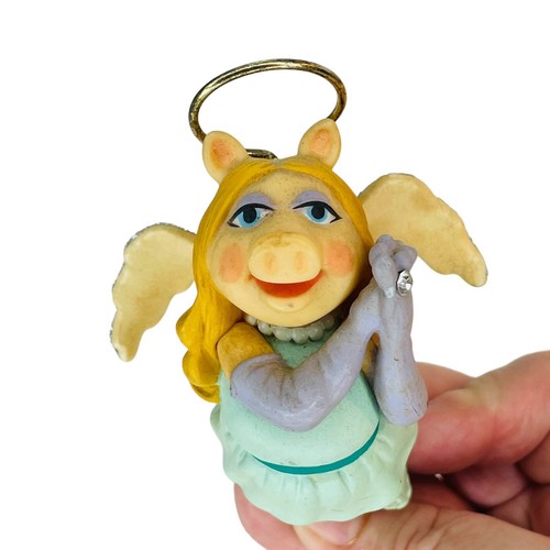 Miss Piggy Angels The Muppets Set 2 Adornos de Navidad Vintage Corea - Imagen 6 de 15
