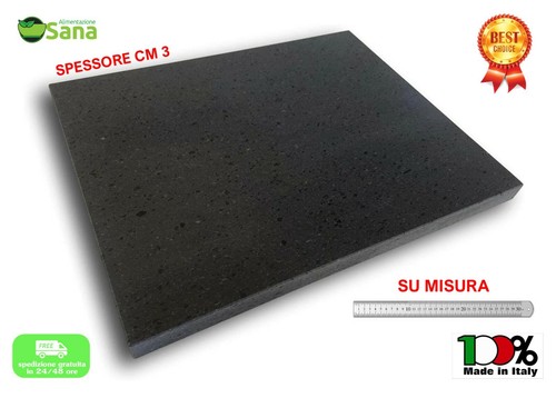 LAVA STONE PLATE POT BARBECUE STEAKHOUSE FOR REFRACTORY PIZZA 3 CM - Picture 2 of 9