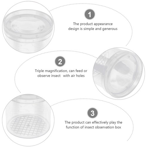 6PCS Plastic Insect Observing Jar Outdoor Magnifying Bug Viewer Transparent Cups - Picture 4 of 12