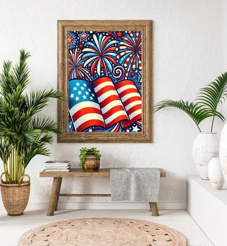 4Th of July Diamond Painting Kits for Adults, National Flag Day Diamond Art Kits - Picture 3 of 12