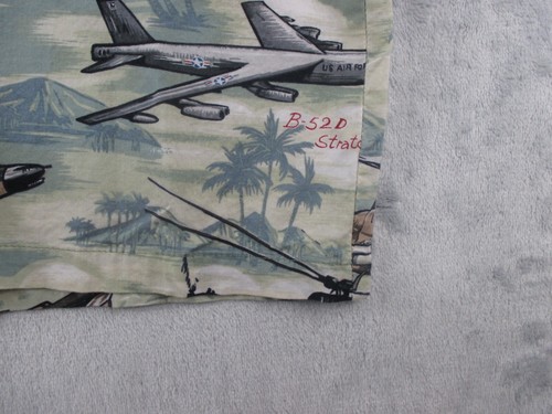 Kalaheo Hawaiian Shirt Men Size M Cotton Made in USA Military Aircraft Print - Picture 7 of 12