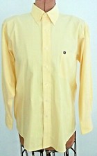 CHAPS Yel OXFORD Lg Sv Col WRINKLE FREE Logo Pk Bt Shirt/Sz 16 - 16 1/2 32/33 Lg